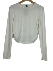 Preloved Excellent Winter Crop Tops by Shein, White Polyester for Women - OTS Thrift Shop Islamabad Pakistan