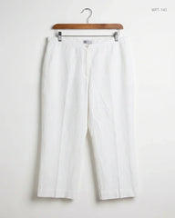Preloved Premium Women Flapper Trouser by JOANNA HOPE, White Viscose for - OTS Thrift Shop Islamabad Pakistan
