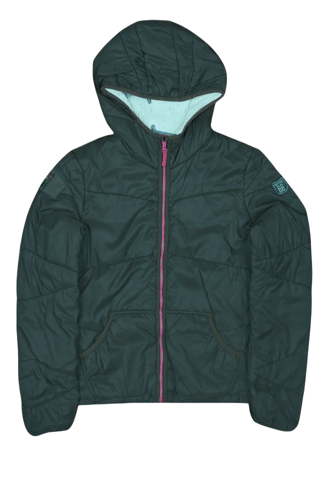 Shop Premium Bomber & Puffer Jackets by Sprit | Preloved Branded Clothes | Grey Polyester | Girls | OTS Thrift Store Peshawar Pakistan