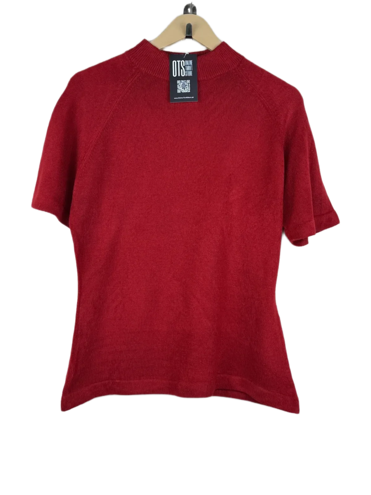 Winter Knitted Tops | George | Preloved Branded | Red Acrylic | Premium | OTS Thrift Store Karachi Pakistan