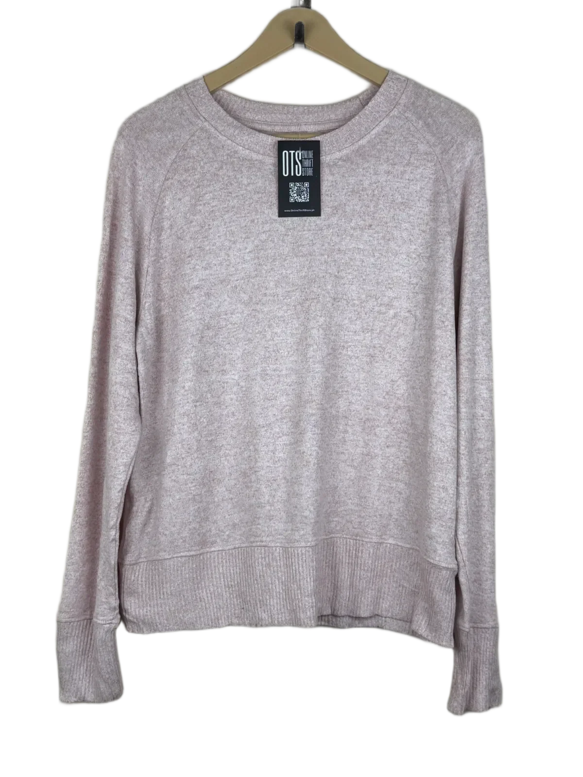 Secondhand Branded Winter Knitted Tops by Unknown, Pink Viscose fabric, Premium condition, for Women - Online Thrift Shop Lahore Pakistan