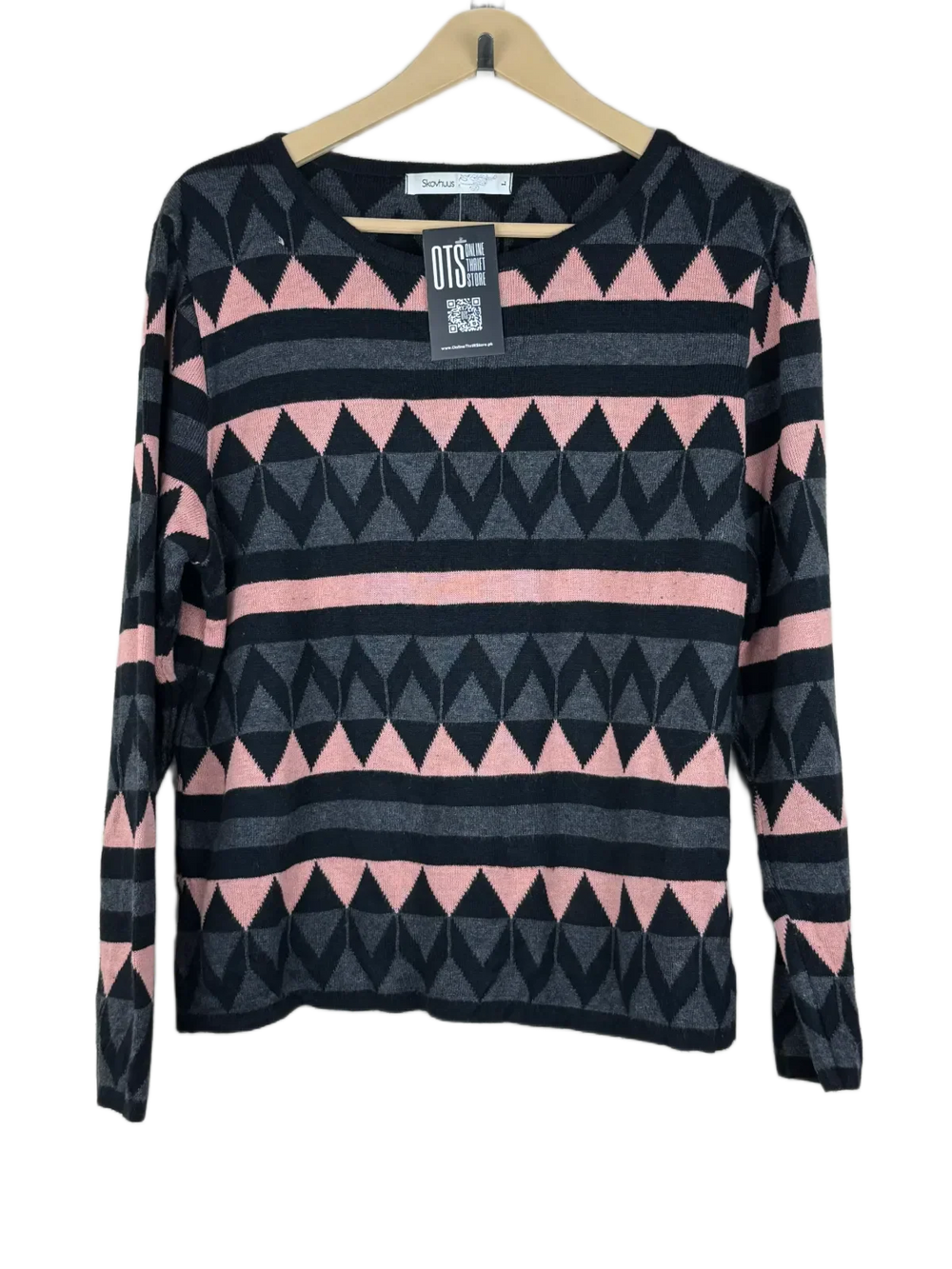 Preloved Premium Winter Knitted Tops by Skovhuus, Multi Cotton for Women - OTS Thrift Shop Peshawar Pakistan