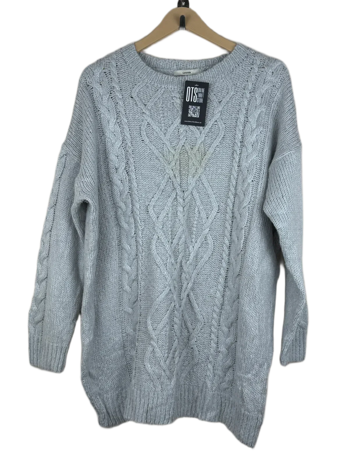Excellent Condition Winter Knitted Tops | Preloved George | Grey Acrylic | Thrift Shop for Women Lahore Pakistan | OTS