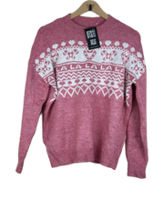 Shop Premium Winter Knitted Tops by Unknown | Preloved Branded Clothes | Pink Acrylic | Women | OTS Thrift Store Peshawar Pakistan