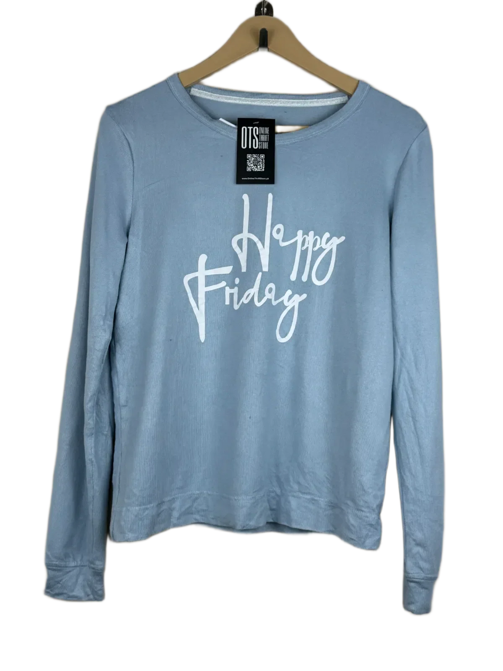 Preloved Premium Winter Knitted Tops by Sleepwear, SkyBlue Polyester for Women - OTS Thrift Shop Islamabad Pakistan