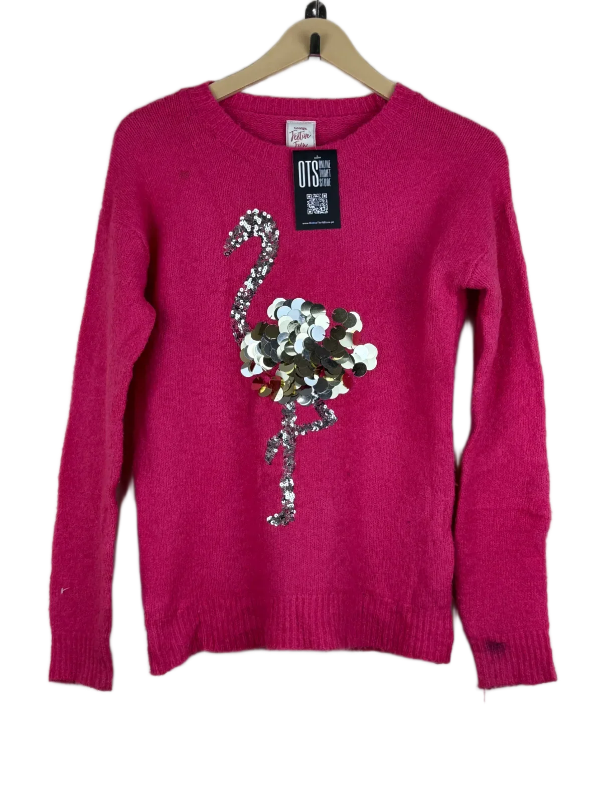 UK Imported secondhand Winter Knitted Tops - George brand, Maroon Acrylic, Excellent condition, for Women - Online Thrift Store Lahore Pakistan