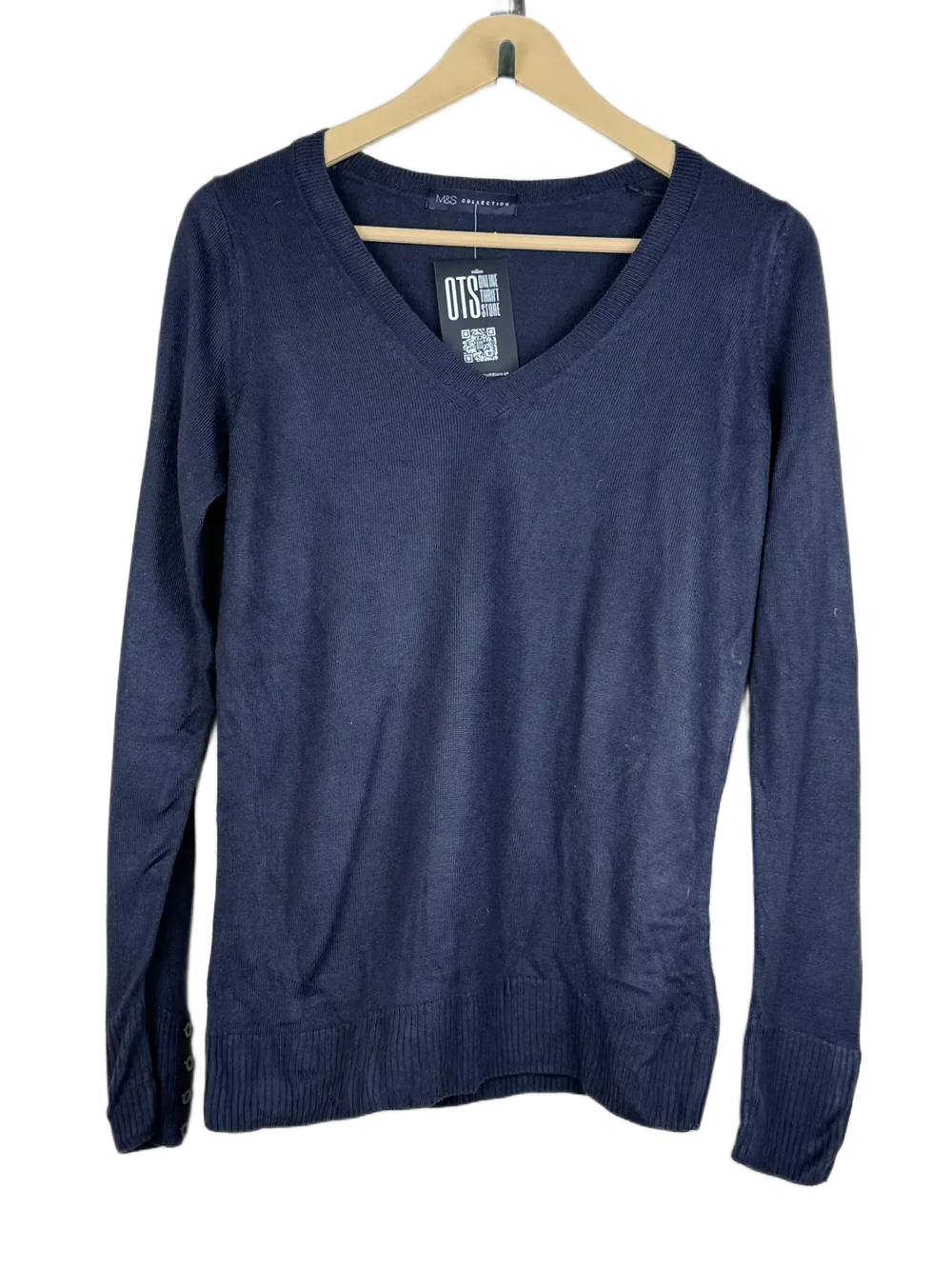 Winter Knitted Tops | Marks & Spencer | Preloved Branded | Black Acrylic | Premium | OTS Thrift Store Islamabad Pakistan