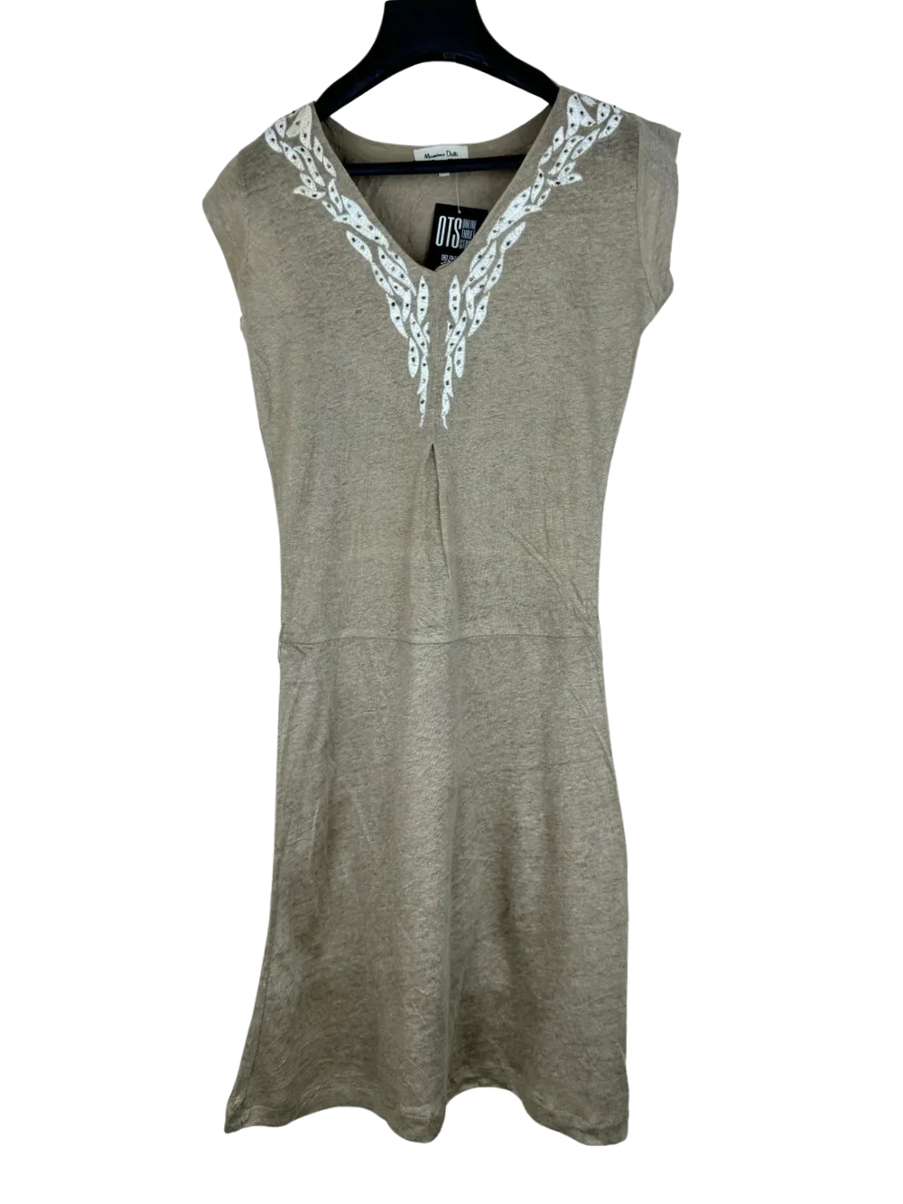 Preloved Excellent Winter Knitted Tops by Massimo Dutti, Beige Cotton for Women - OTS Thrift Shop Peshawar Pakistan