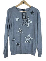 Premium Plus Condition Winter Knitted Tops | Preloved Peacocks | Grey Viscose | Thrift Shop for Women Islamabad Pakistan | OTS