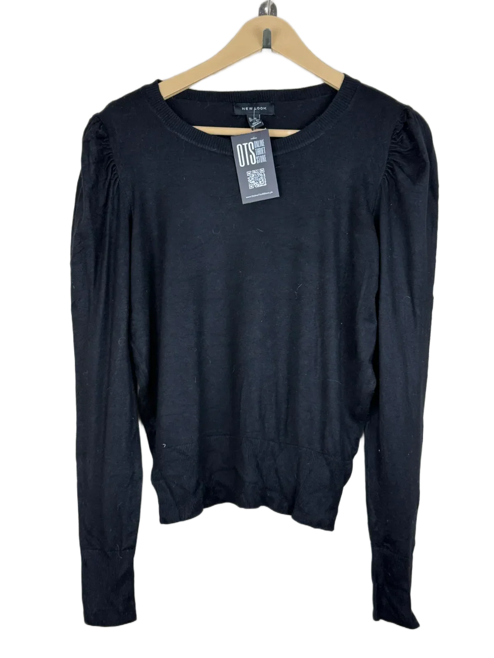 UK Imported secondhand Winter Knitted Tops - New Look brand, Black Viscose, Premium Plus condition, for Women - Online Thrift Store Lahore Pakistan