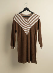 Preloved Premium Winter Knitted Tops by Unknown, Brown VISCOSE for Women - OTS Thrift Shop Islamabad Pakistan