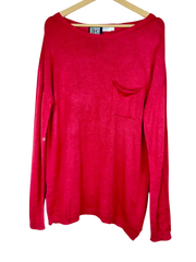 Preloved Premium Plus Winter Knitted Tops by Replay, Red cotton for Women - OTS Thrift Shop Lahore Pakistan