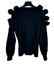 UK Imported secondhand Winter Knitted Tops - Unknown brand, Black Nylon, Premium Plus condition, for Women - Online Thrift Store Karachi Pakistan