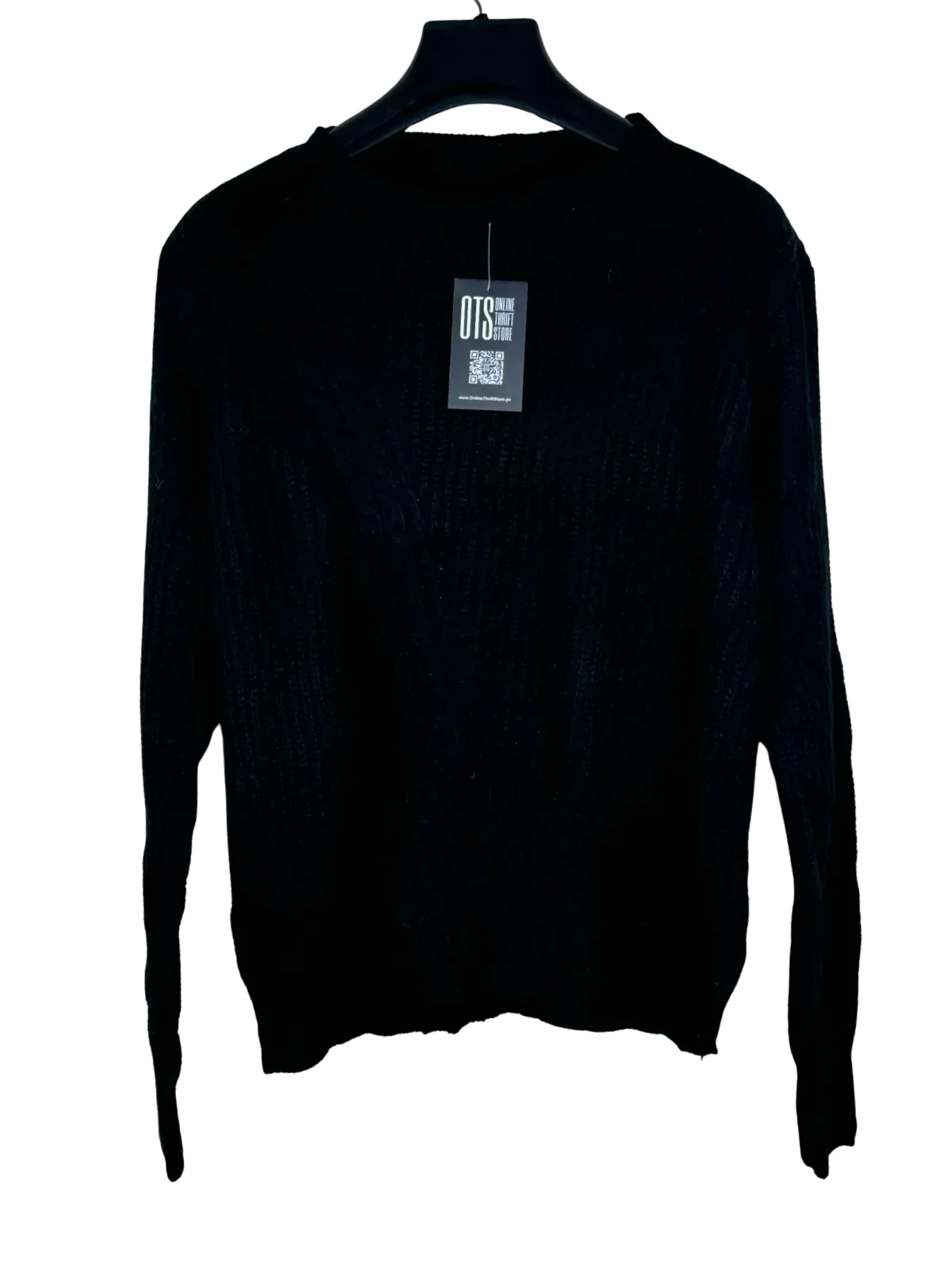 Premium Condition Winter Knitted Tops | Preloved Unknown | Black Wool | Thrift Shop for Women Lahore Pakistan | OTS