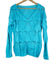 Shop Good Winter Knitted Tops by Unknown | Preloved Branded Clothes | LightGreen Polyester | Women | OTS Thrift Store Peshawar Pakistan
