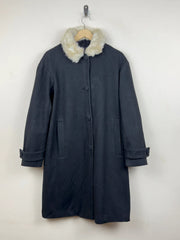 Secondhand Branded Women's Winter Long Coat by Topshop, Black Polyester fabric, Premium condition, for Women - Online Thrift Shop Lahore Pakistan