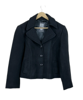 Preloved Premium Winter Long Cardigans by Hobbs, Black Wool-Acrylic blend for Women - OTS Thrift Shop Lahore Pakistan