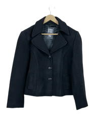 Preloved Premium Winter Long Cardigans by Hobbs, Black Wool-Acrylic blend for Women - OTS Thrift Shop Lahore Pakistan