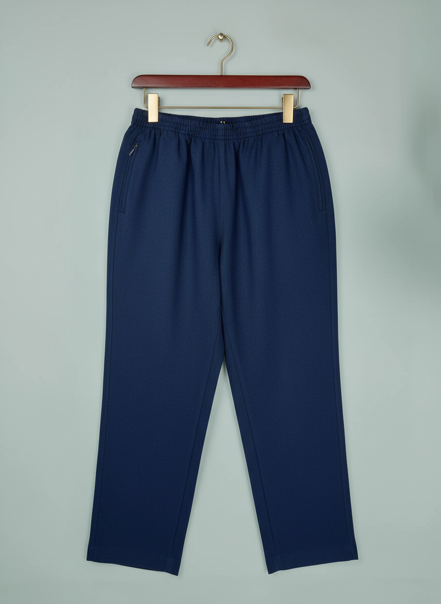 Secondhand Branded Womens Pants & Trousers by Franztex, DarkBlue Polyester fabric, Premium condition, for Women - Online Thrift Shop Islamabad Pakistan