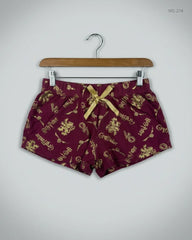 Shop Premium Womens Shorts by CHARACTER | Preloved Branded Clothes | Maroon Cotton | Women | OTS Thrift Store Islamabad Pakistan