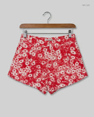 Shop Premium Womens Shorts by MATEL | Preloved Branded Clothes | Red Cotton | Women | OTS Thrift Store Lahore Pakistan