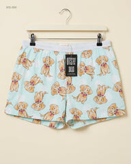 UK Imported secondhand Womens Shorts - Peter Alexander brand, Cyan Cotton, Premium Plus condition, for Womens - Online Thrift Store Lahore Pakistan