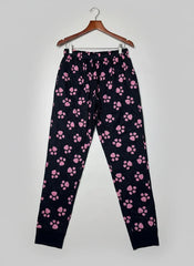 Preloved Premium Womens Summer Trousers by Cut Label, BLACK AND PINK Polyester for Womens - OTS Thrift Shop Peshawar Pakistan