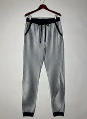 Secondhand Branded Womens Summer Trousers by LOVE TO LOUNGE, WHITE AND GRAY Polyester fabric, Premium condition, for Womens - Online Thrift Shop Lahore Pakistan