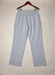 UK Imported secondhand Womens Summer Trousers - F&F brand, BLUE AND WHITE Cotton, Premium condition, for Womens - Online Thrift Store Peshawar Pakistan