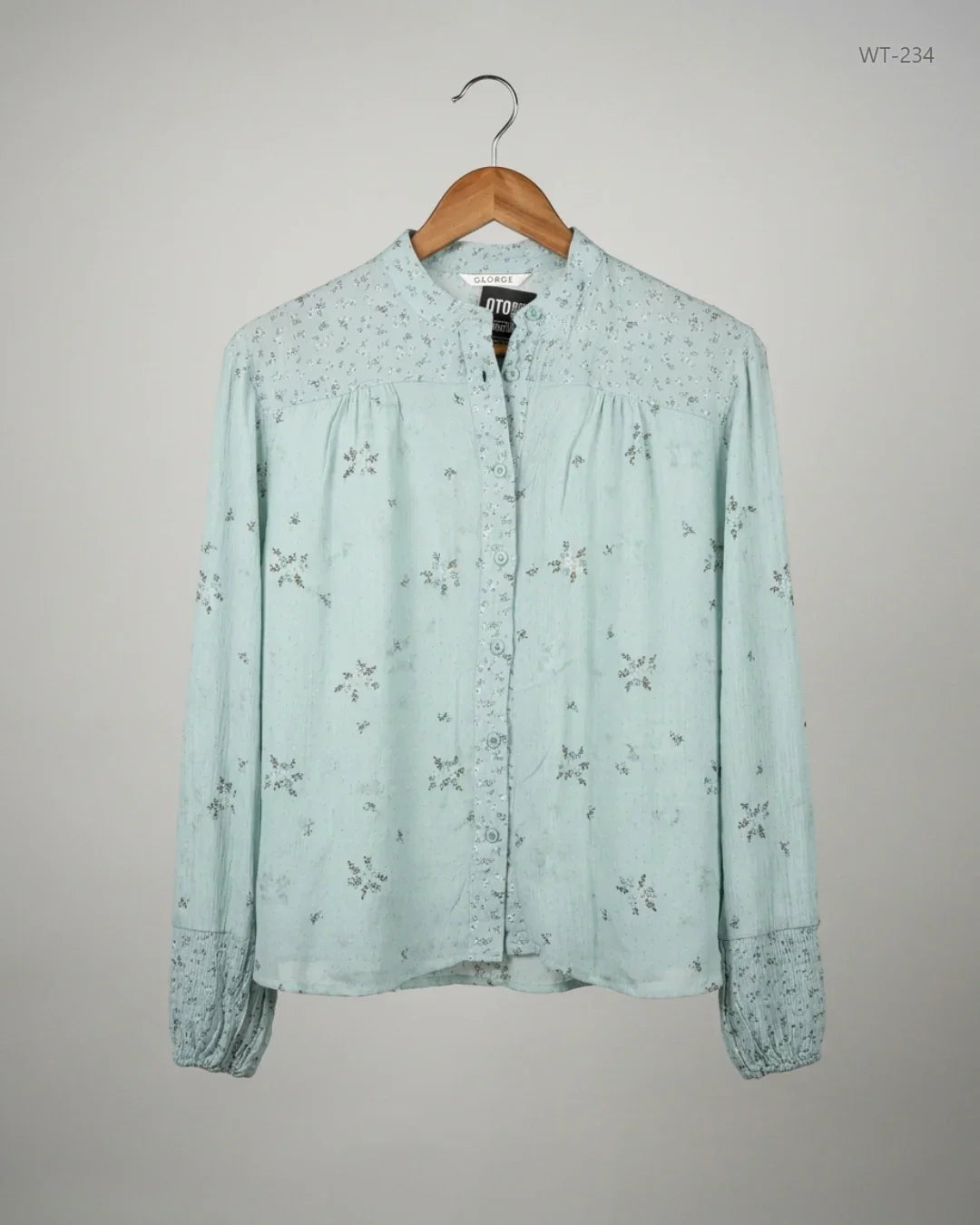 Premium Condition Womens Summer Tops | Preloved George | Cyan Polyester | Thrift Shop for Women Lahore Pakistan | OTS