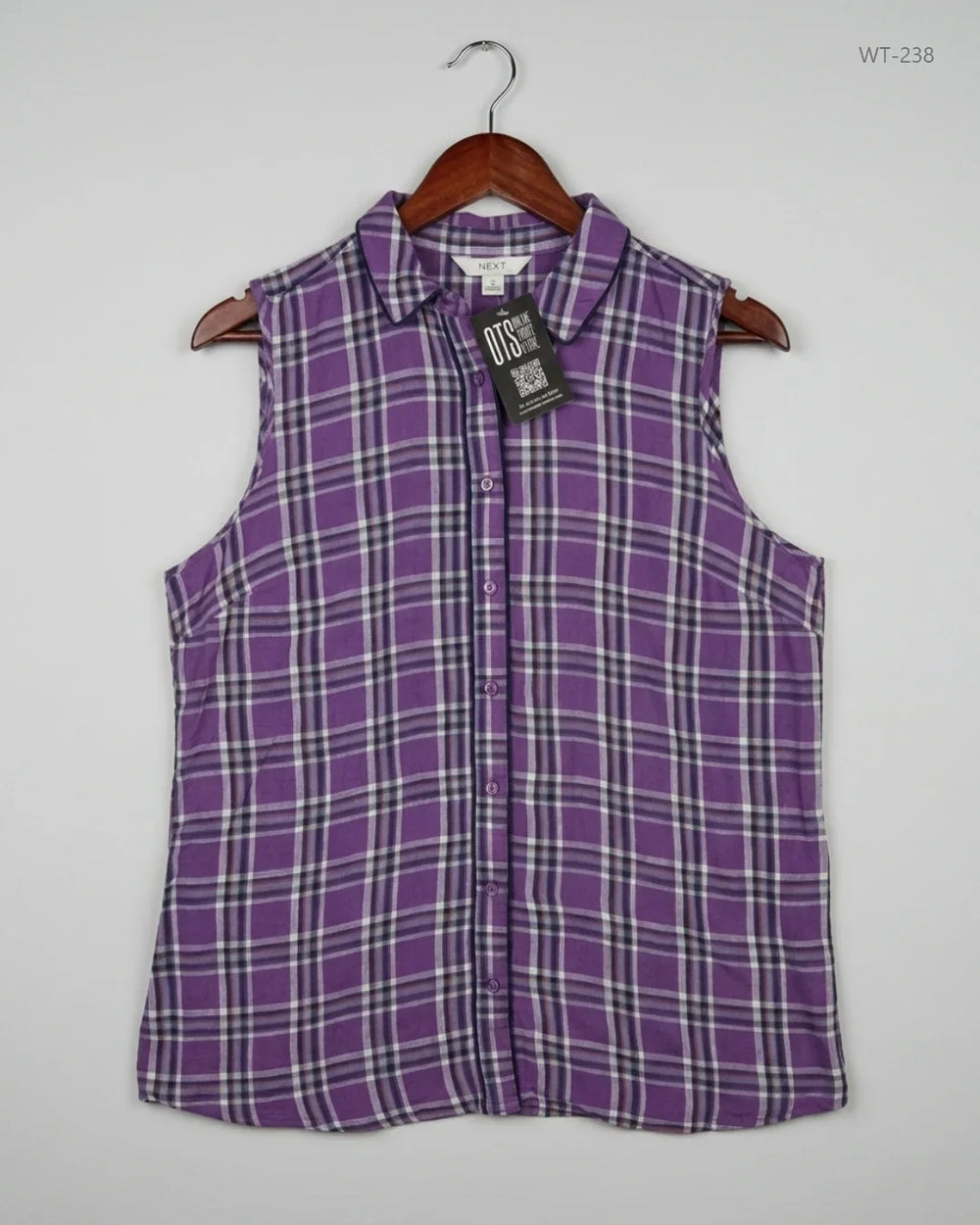 Secondhand Branded Womens Summer Tops by Next, Purple Cotton fabric, Premium condition, for Women - Online Thrift Shop Lahore Pakistan