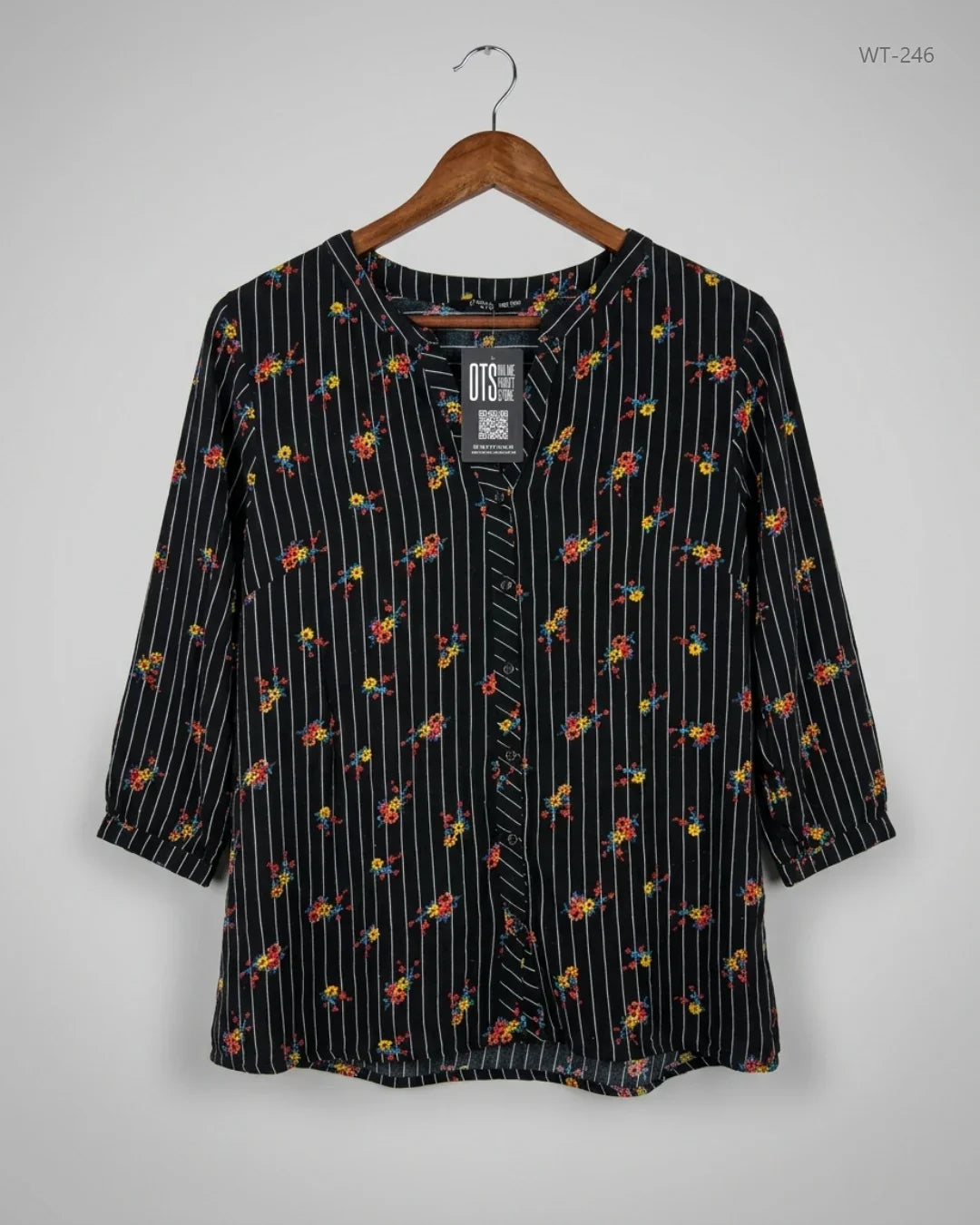 Premium Condition Womens Summer Tops | Preloved Papaya | Black Viscose | Thrift Shop for Women Peshawar Pakistan | OTS