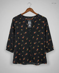 Premium Condition Womens Summer Tops | Preloved Papaya | Black Viscose | Thrift Shop for Women Peshawar Pakistan | OTS