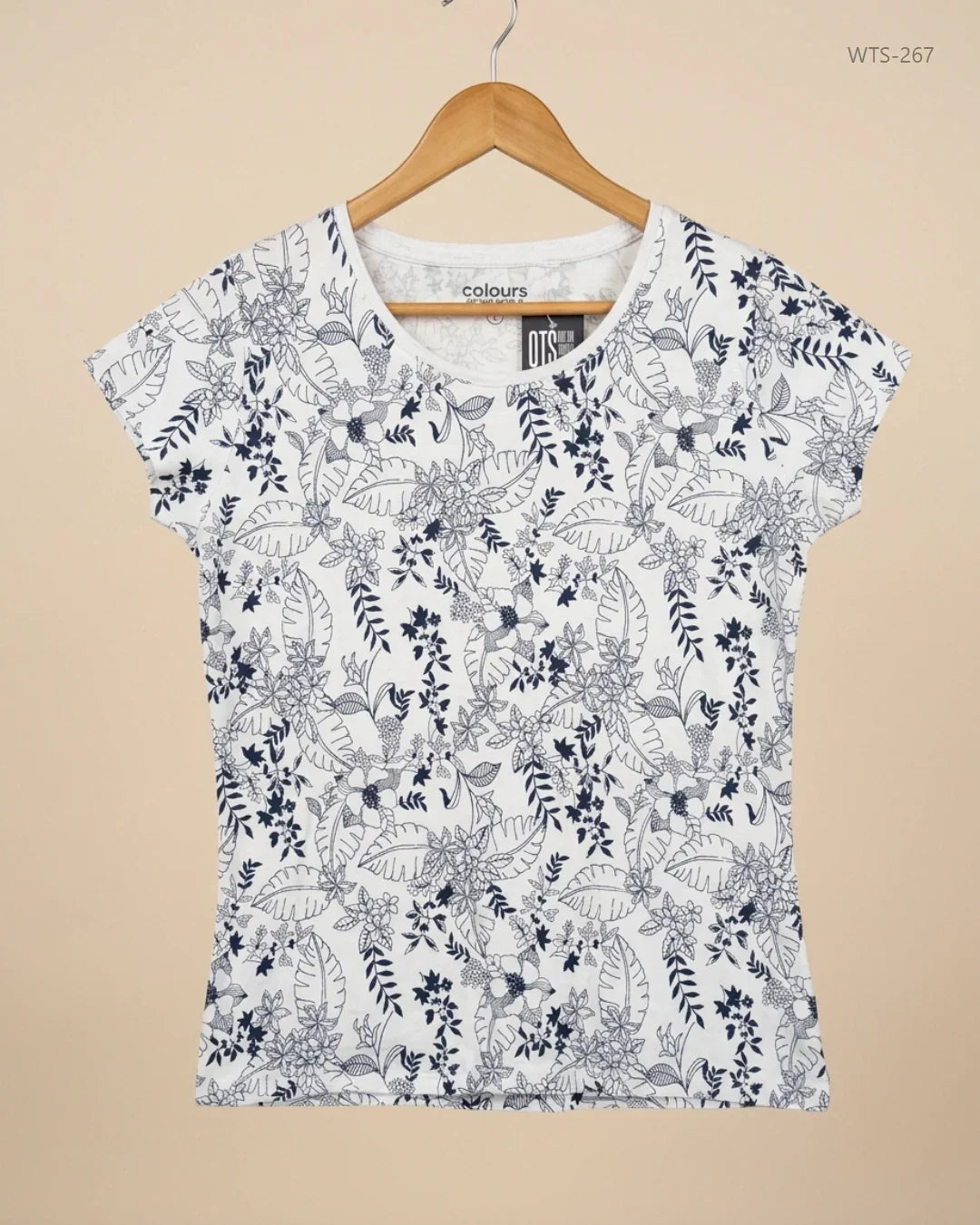 Secondhand Branded Womens Tshirts by Colours, Beige Cotton fabric, Premium condition, for Womens - Online Thrift Shop Islamabad Pakistan