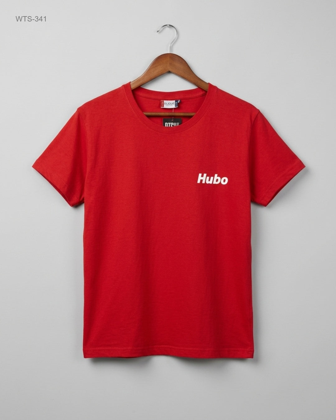 UK Imported secondhand Womens Tshirts - CLIQUE brand, Red Cotton, Premium condition, for Womens - Online Thrift Store Peshawar Pakistan