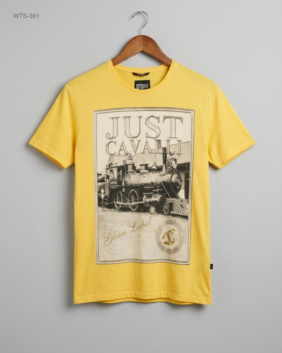 Shop Premium Womens Tshirts by JUSTCAVALLI | Preloved Branded Clothes | Yellow Viscose | Womens | OTS Thrift Store Islamabad Pakistan