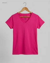 UK Imported secondhand Womens Tshirts - FRUIT OF THE LOOM brand, Pink Cotton, Premium condition, for Womens - Online Thrift Store Karachi Pakistan