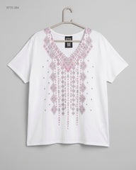 Premium Condition Womens Tshirts | Preloved CUT LABEL | White Cotton | Thrift Shop for Womens Peshawar Pakistan | OTS