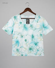 Secondhand Branded Womens Tshirts by ATELIER, Green Polyester fabric, Premium condition, for Womens - Online Thrift Shop Karachi Pakistan