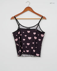 Preloved Premium Womens Tank Top by Unknown, Black Polyester for Womens - OTS Thrift Shop Karachi Pakistan