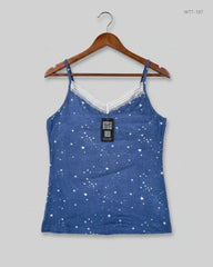 UK Imported secondhand Womens Tank Top - Peacocks brand, Blue Polyester, Premium condition, for Womens - Online Thrift Store Karachi Pakistan