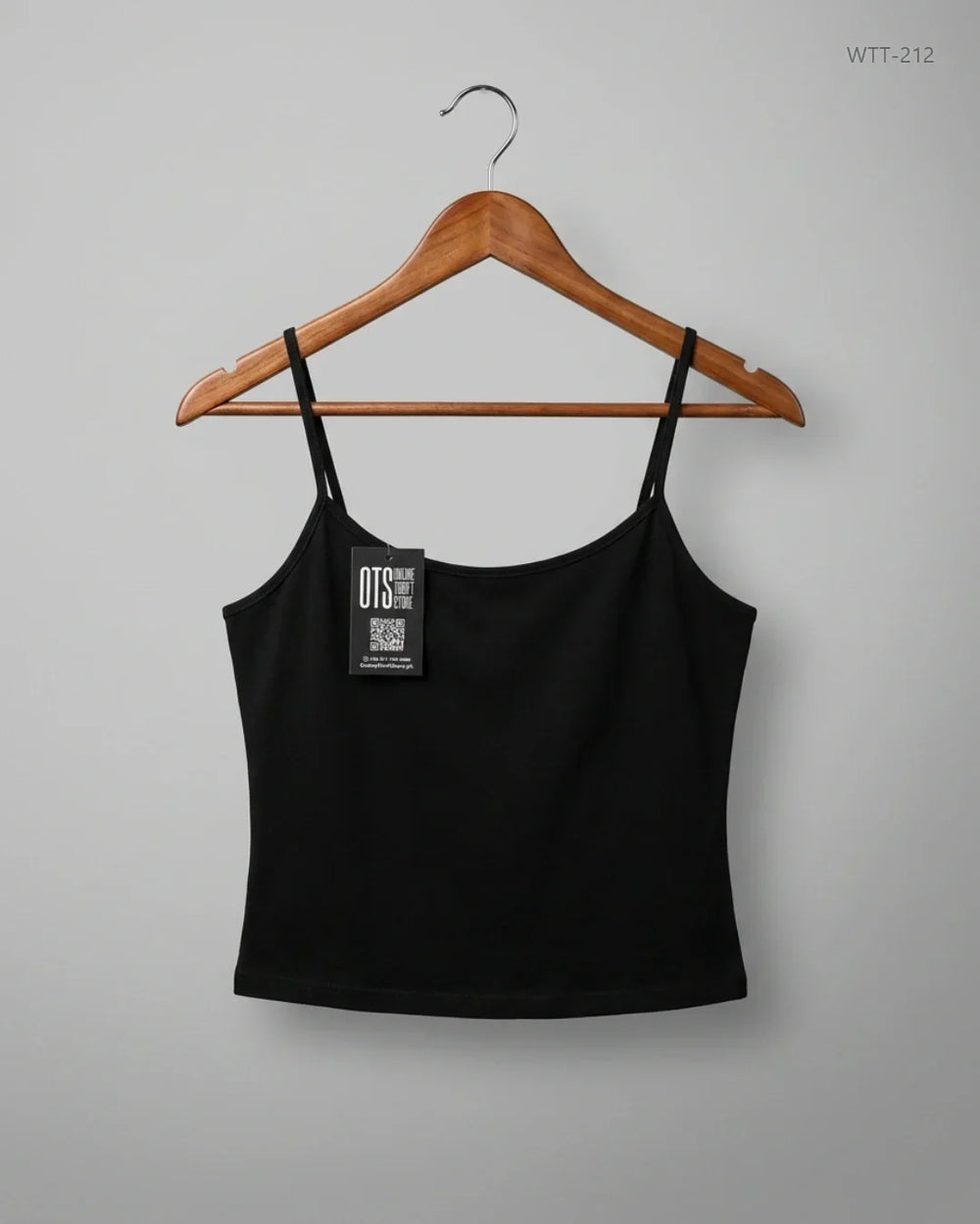 Preloved Premium Womens Tank Top by CUT LABEL, Black Cotton for Womens - OTS Thrift Shop Islamabad Pakistan