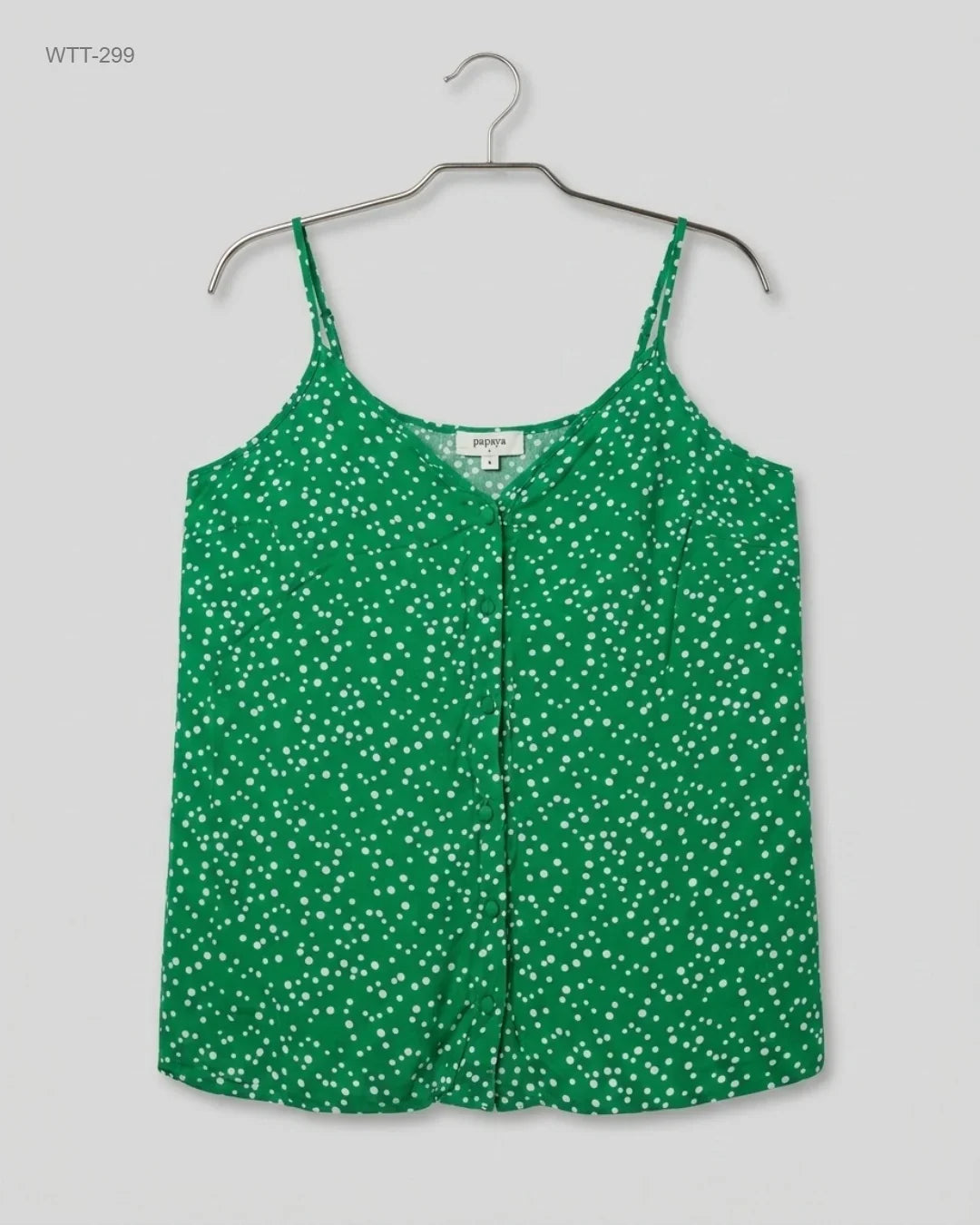Secondhand Branded Womens Tank Top by Papaya, Green Viscose fabric, Premium condition, for Womens - Online Thrift Shop Peshawar Pakistan