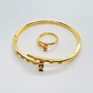 Curve Nail Bangle with Ring