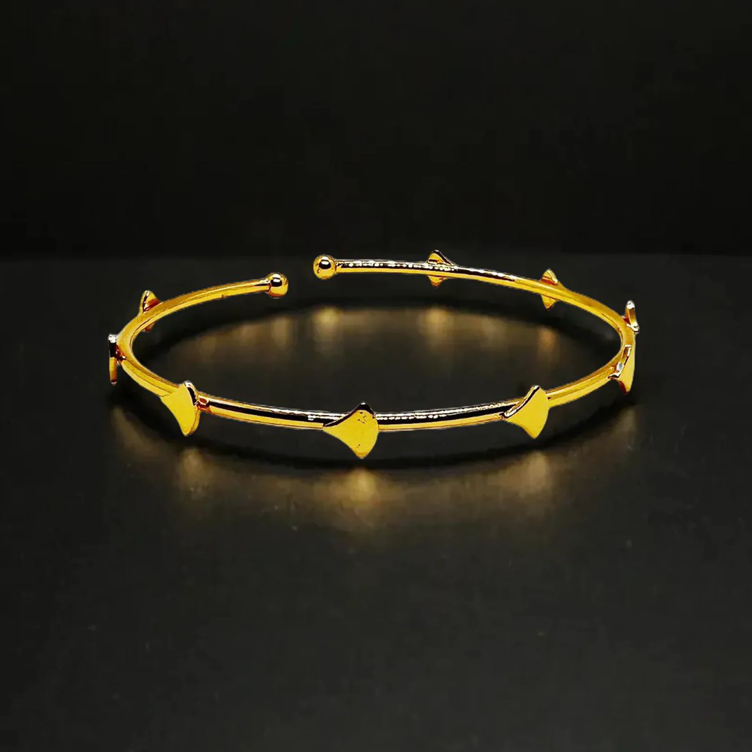 Golden Leaf Accent Bangle