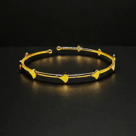 Golden Leaf Accent Bangle