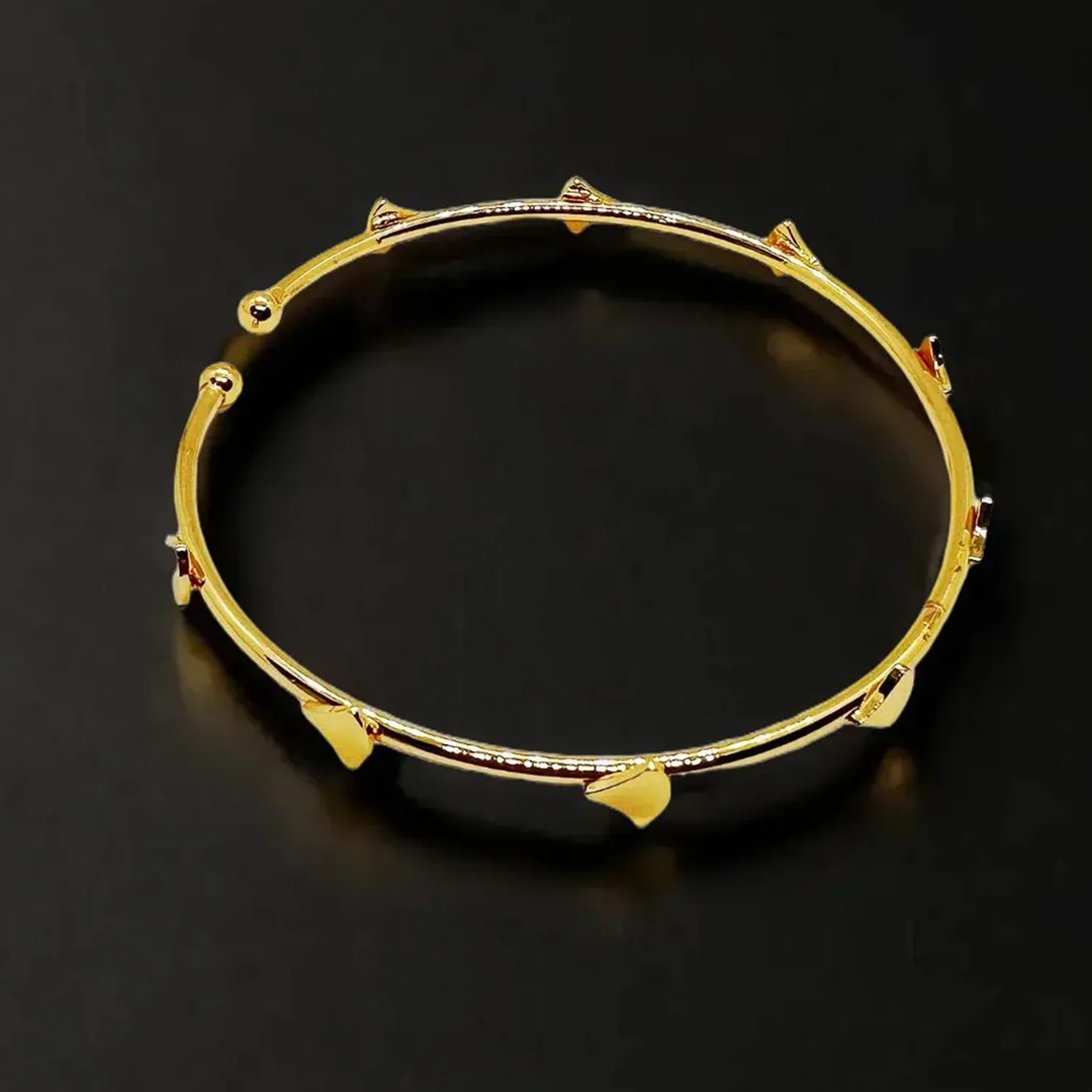 Golden Leaf Accent Bangle