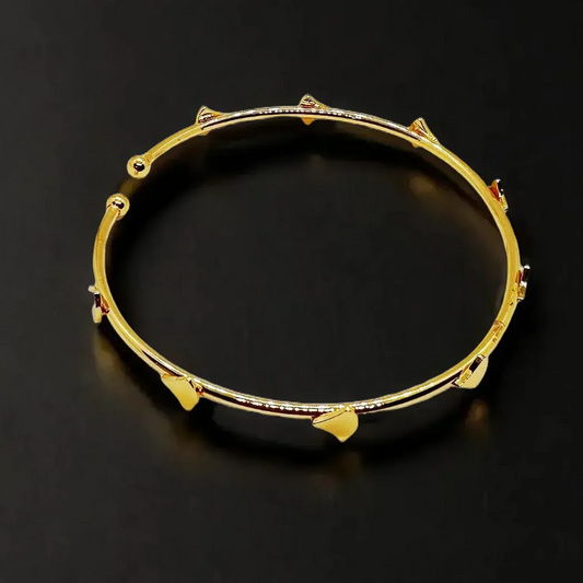 Golden Leaf Accent Bangle