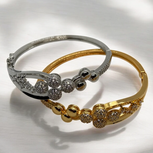 Dual-Tone Elegance Bangle