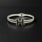 Silver H Bangle